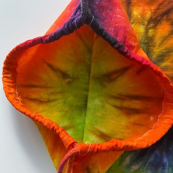 TIE DYE Rainbow NEW OAD ECONOMICAL Drawstring Style Sport Pack Backback - Picture 5 of 8